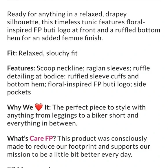 Free People Midnight Blue Floral Tunic - Picture 5 of 5